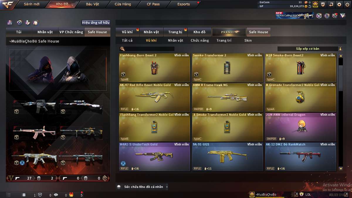 shop acc cf uy tin gia re